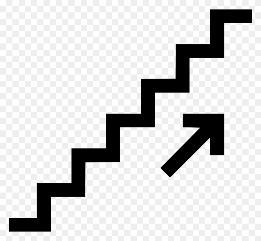 980x900 File Svg Stairs Icon, Cross, Symbol, Text HD PNG Download