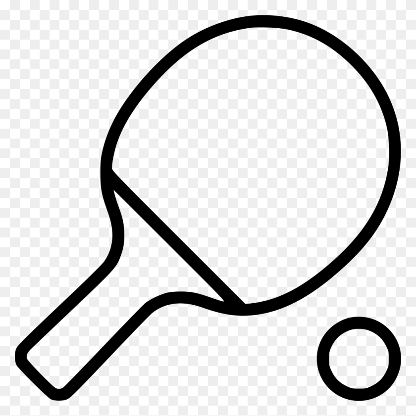 980x982 File Svg Table Tennis Racket Black And White, Cushion, Baseball Cap, Cap HD PNG Download
