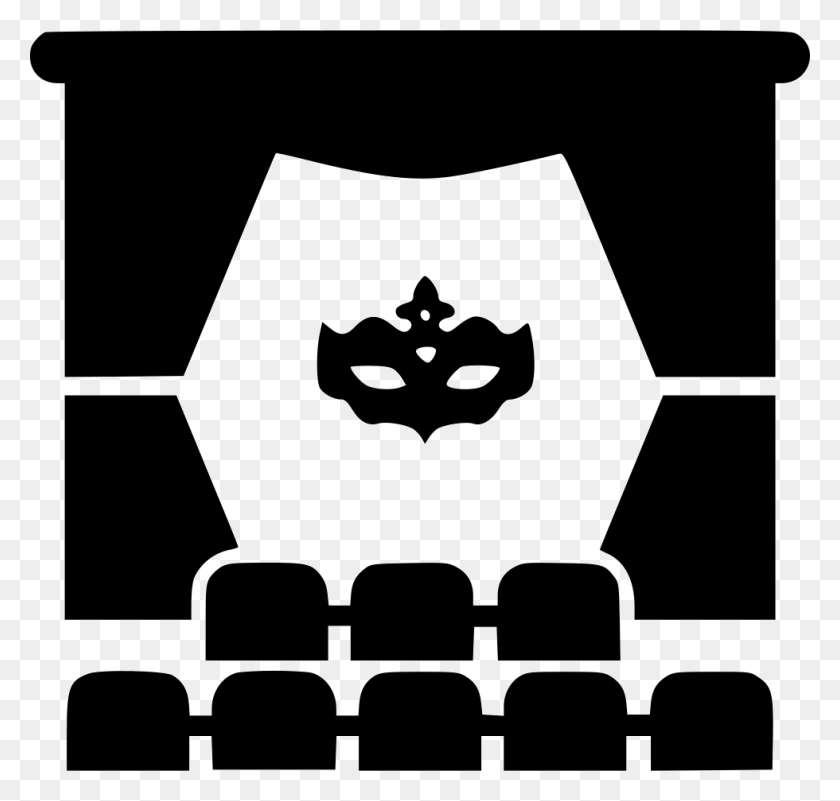 980x932 File Svg Theatre Show Icon, Symbol, Rug, Batman Logo HD PNG Download