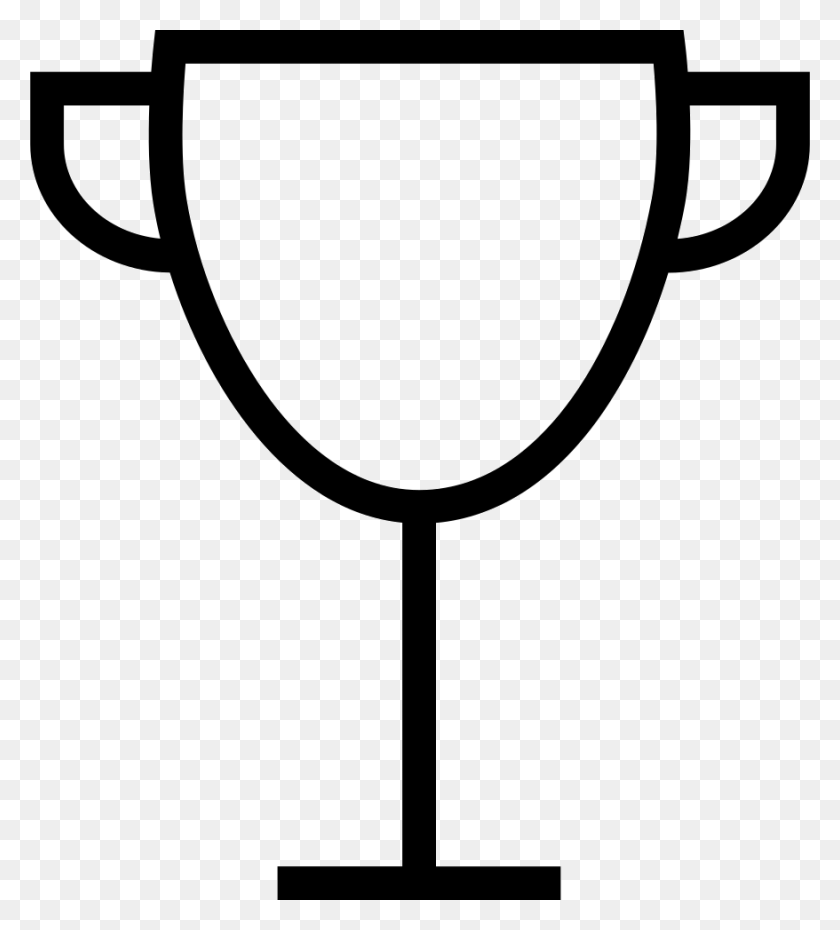 878x980 File Svg Trophy Outline, Magnifying, Glass, Lamp HD PNG Download