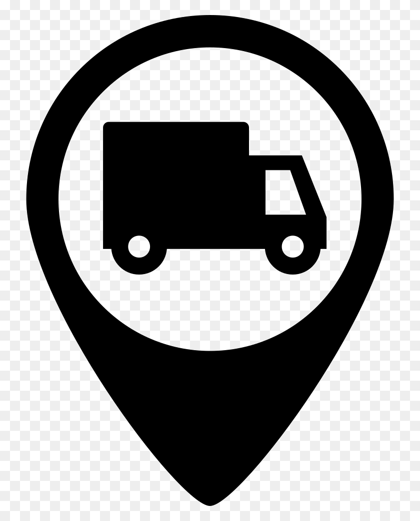 736x980 File Svg Truck Location Icon, Symbol, Pillow, Cushion HD PNG Download