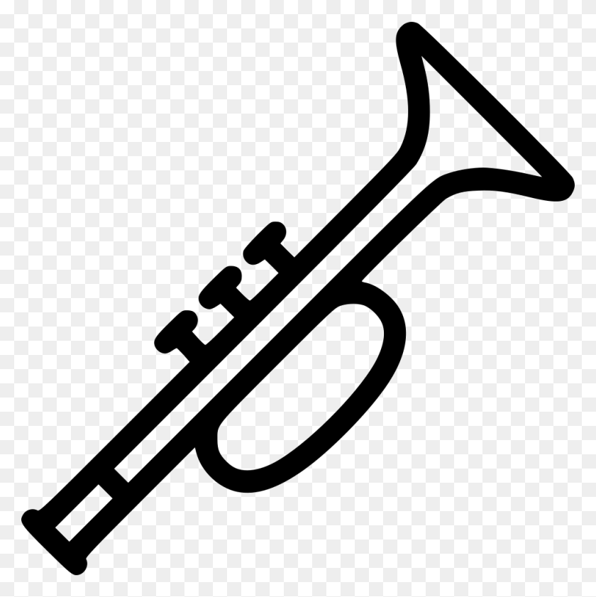 980x982 File Svg Trumpet Icon, Horn, Brass Section, Musical Instrument HD PNG Download