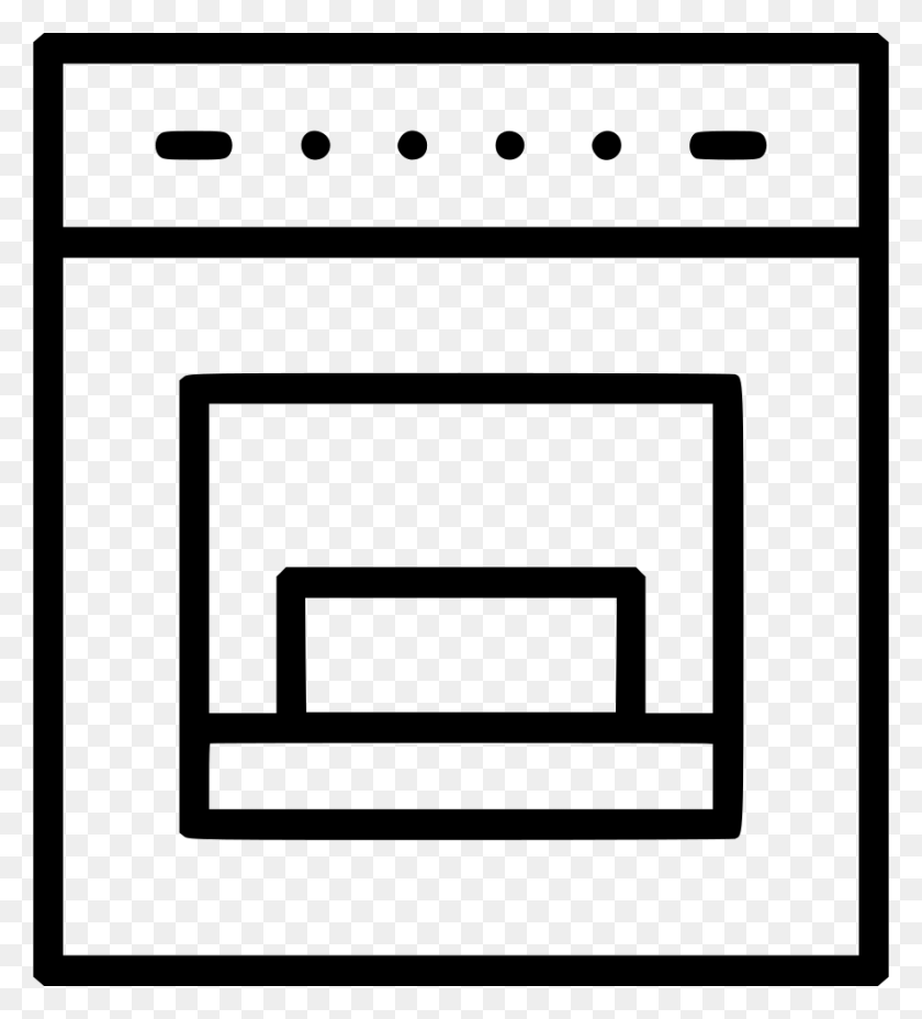 880x980 File Svg User Interface Icon, Oven, Appliance, Electronics HD PNG Download