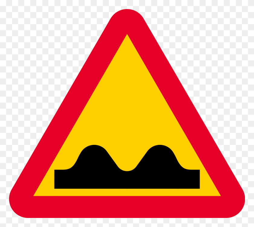 1153x1024 File Sweden Road Sign A8 Svg Wikimedia Commons Speed Humps Road Sign, Symbol, Triangle, Sign HD PNG Download