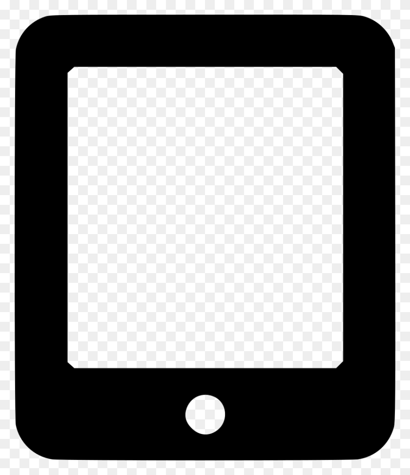 836x980 File Tablet Icon White, Electronics, Phone, Mobile Phone HD PNG Download