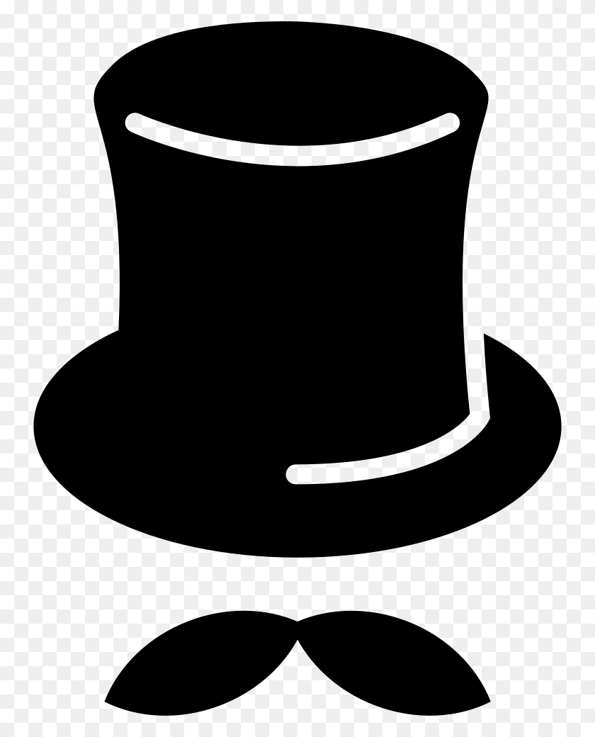 746x980 File Top Hat Svg, Clothing, Apparel, Sunglasses HD PNG Download