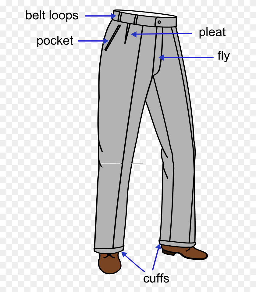 671x897 File Trouser Parts Svg Parts Of Trousers, Pants, Clothing, Apparel HD PNG Download