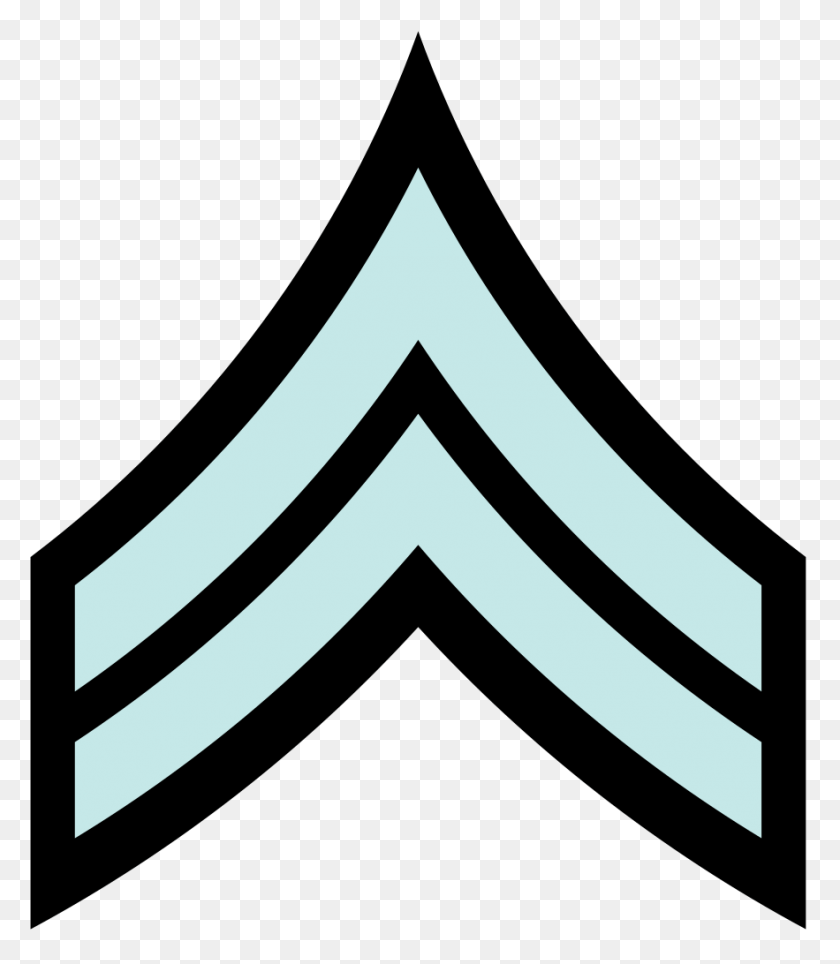 883x1024 File U S Police Corporal Rank Svg Police Officer Iii Rank, Triangle, Symbol, Logo HD PNG Download