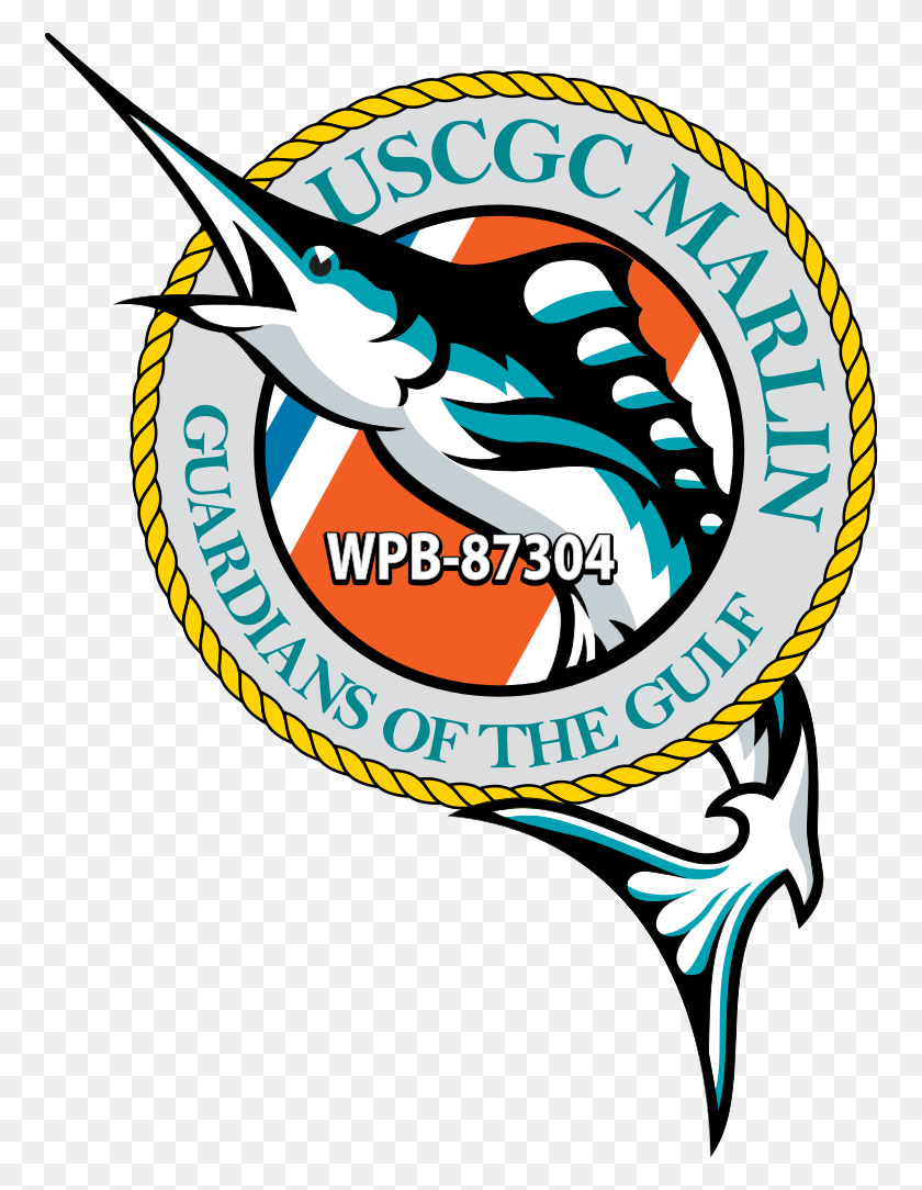 758x1024 Логотип Uscgc Marlin Svg Florida Marlins, Животное, Символ, Товарный Знак, Hd Png Скачать