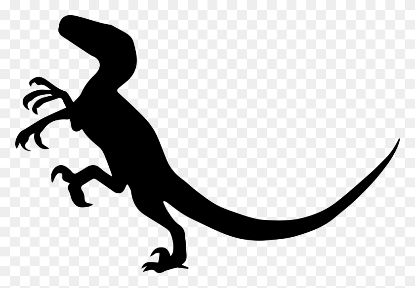 981x660 File Velociraptor Silhouette, Gecko, Lizard, Reptile HD PNG Download