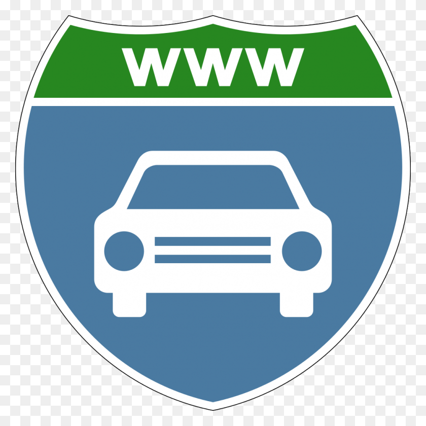 1024x1024 File Web Traffic Svg Interstate, Label, Text, Car HD PNG Download