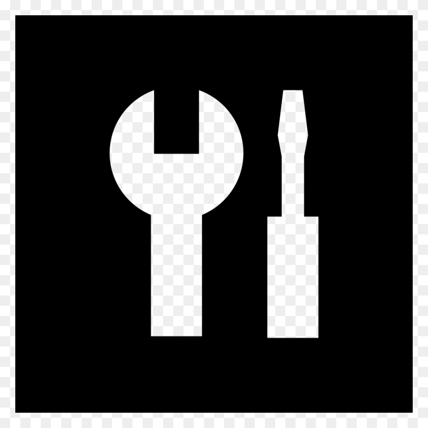 980x980 File Wrench Icon White, Fork, Cutlery, Cross HD PNG Download