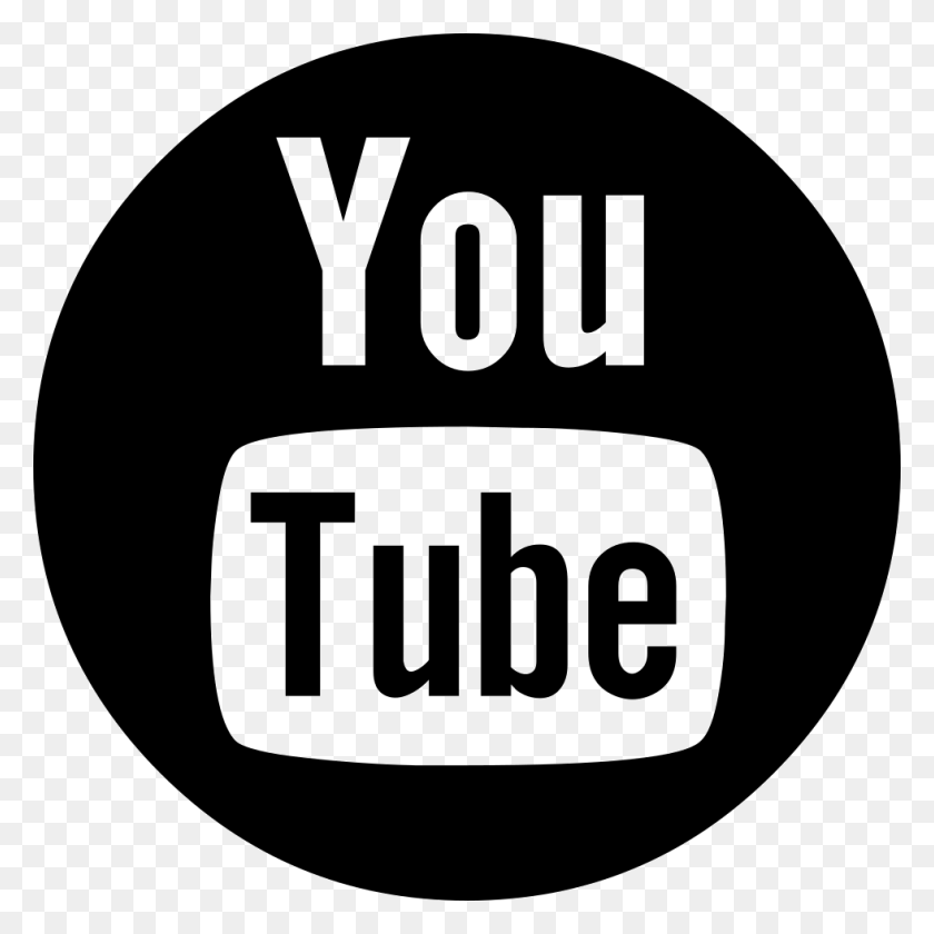 980x980 File Youtube Logo Black, Label, Text, Sticker HD PNG Download