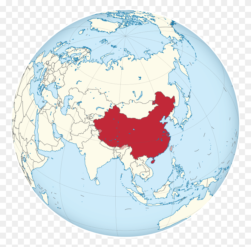 768x768 Filechina On The Globe All Claims Hatched Asia China Map, Outer Space, Astronomy, Universe HD PNG Download