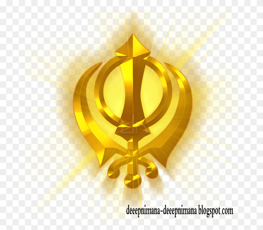 683x675 Fileskhandagold Layer Stylesun Raysgolden Stylesikhism Symbol Of Sikh, Graphics, Poster HD PNG Download