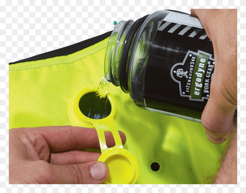 800x615 Filling Cooling Vests For Construction Workers, Person, Human, Bottle HD PNG Download