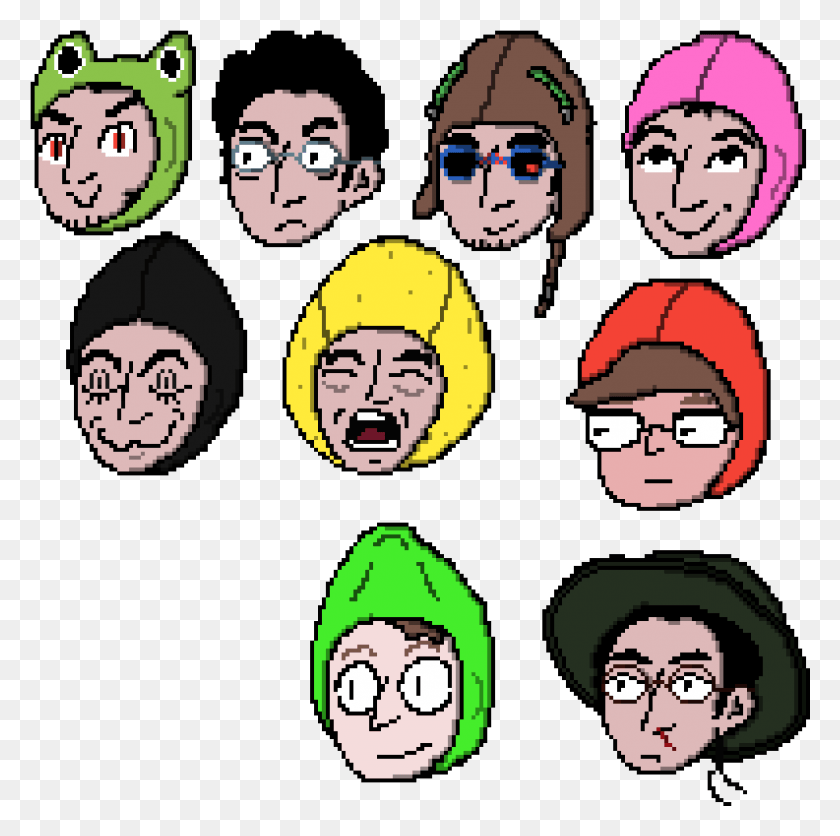 1189x1183 Filthy Frank Stickers Sticker, Face, Crowd, Clock Tower HD PNG Download