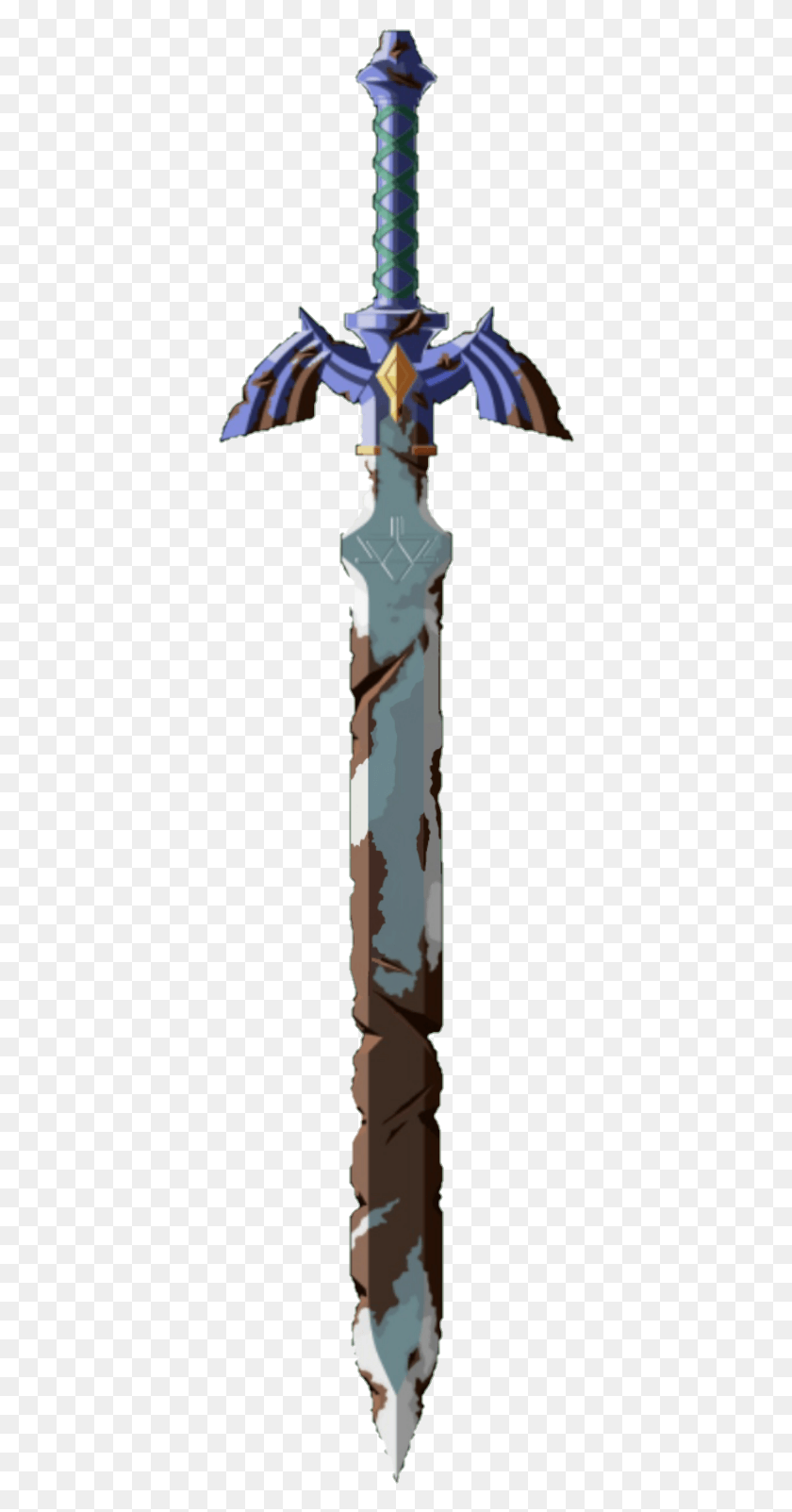 378x1543 Final Design Breath Of The Wild Rusted Master Sword, Military, Military Uniform, Weapon HD PNG Download