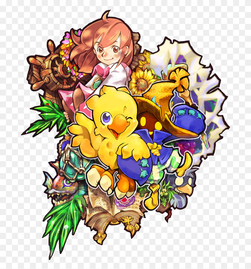 703x841 Final Fantasy Fables Chocobo Tales Artwork, Graphics, Doodle HD PNG Download