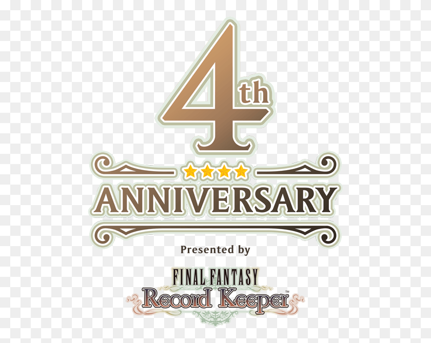 499x609 Descargar Png Final Fantasy Record Keeper39S 4Th Anniversary Event Graphics, Número, Símbolo, Texto Hd Png