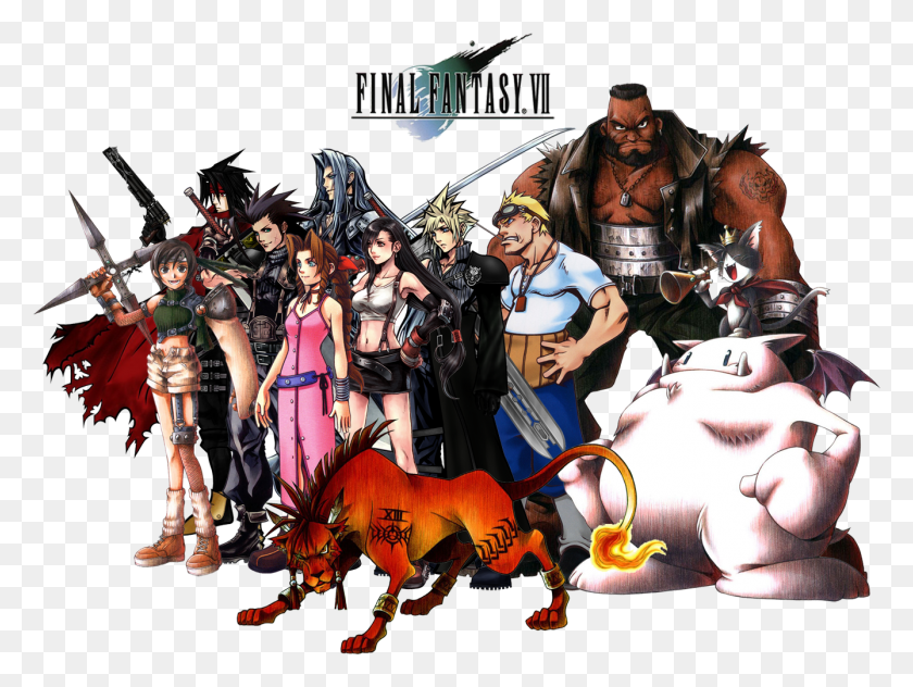 1338x982 Final Fantasy Vii Final Fantasy 7 Group, Person, Human, Costume HD PNG Download