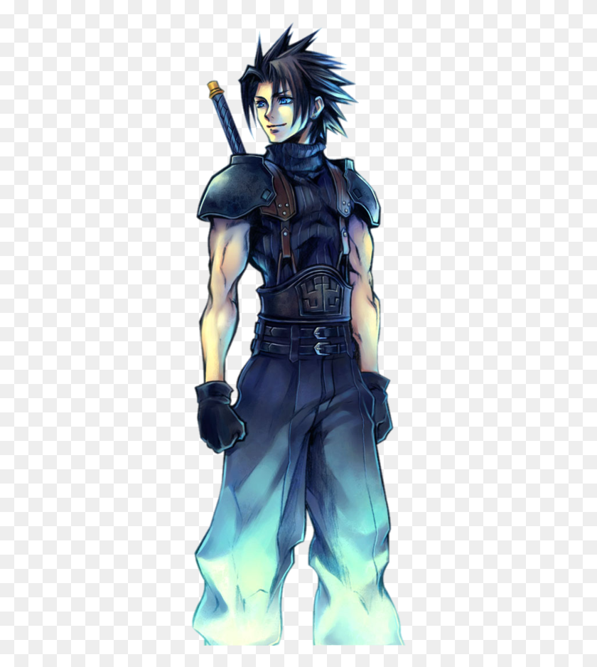 304x878 Final Fantasy Zack Anime, Person, Human, Costume HD PNG Download