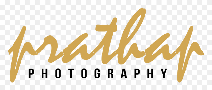 1016x391 Final Logo Prathap Photography Design Gold Black Prathap Name Logo, Text, Calligraphy, Handwriting HD PNG Download