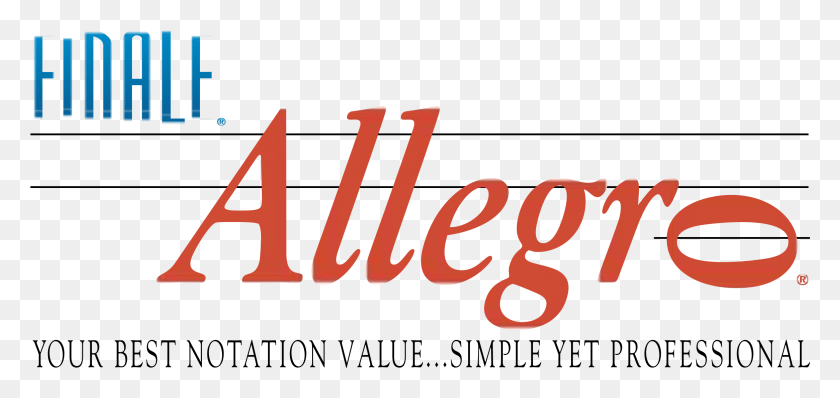 2331x1012 Finale Allegro Logo Transparent Calligraphy, Text, Alphabet, Number HD PNG Download