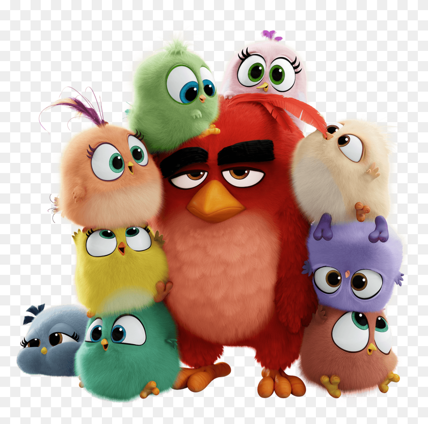1235x1224 Finally Angry Birds Hatchlings On Red HD PNG Download
