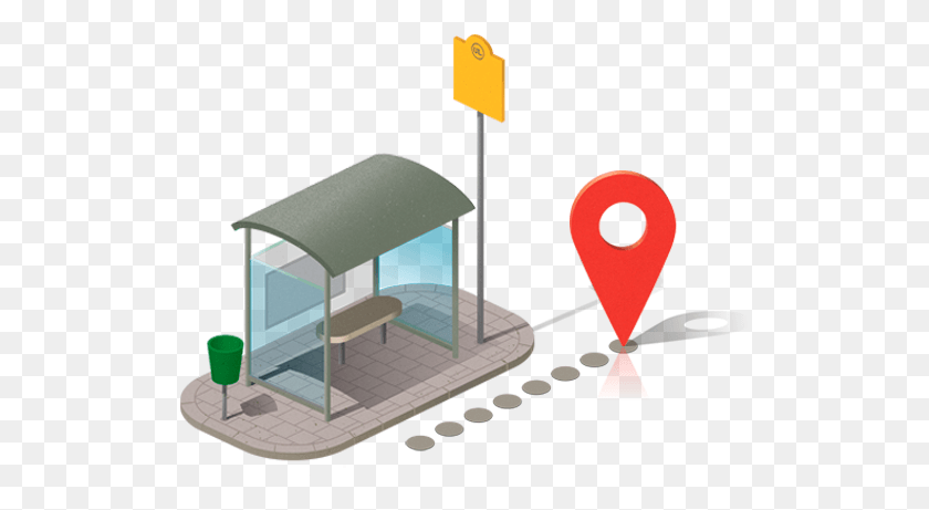 516x401 Find The Bus Stop Illustration, Text, Bus Stop HD PNG Download