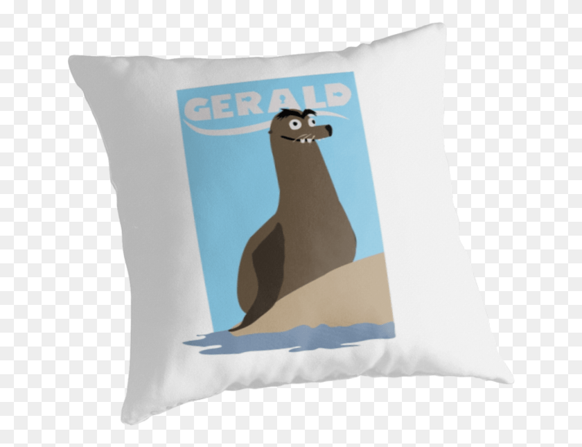 649x585 Finding Dory Gerald Jin Air Green Wings, Pillow, Cushion, Penguin HD PNG Download