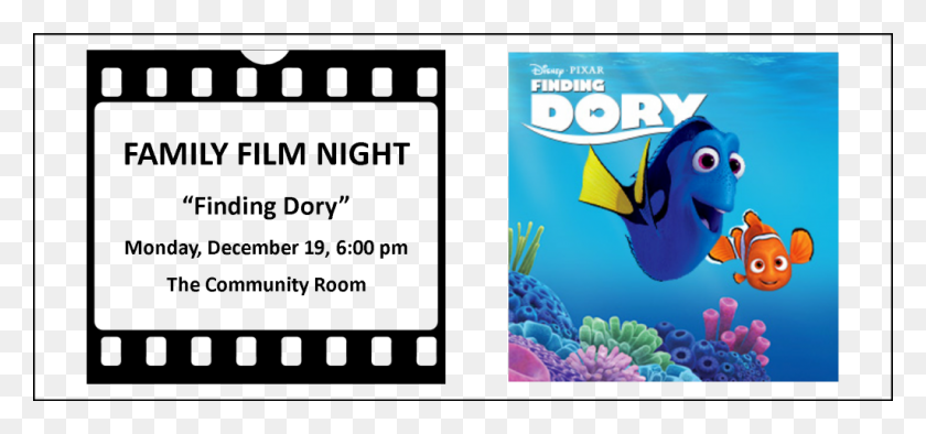 1024x439 Buscando A Dory New Amp Old Friends 34X22In Film Strip Image Transparent, Angelfish, Sea Life, Fish Hd Png Descargar