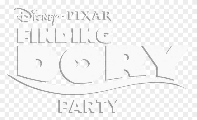 1921x1116 Descargar Png Finding Dory Party Logo Finding Dory Logo Negro, Texto, Alfabeto, Word Hd Png