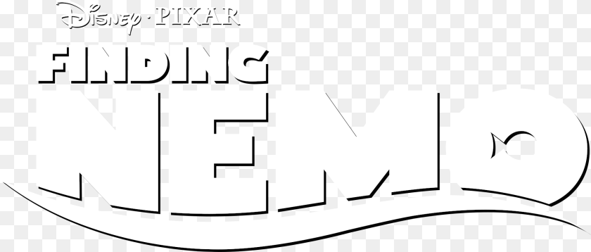 Finding Nemo Line Art, Logo, Text Clipart PNG