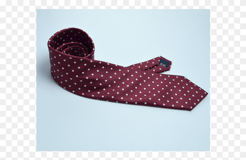 594x488 Fine Silk Spotted Tie With White Polka Dot Spots On Red Spotted Tie, Texture, Accessories, Accessory HD PNG Download