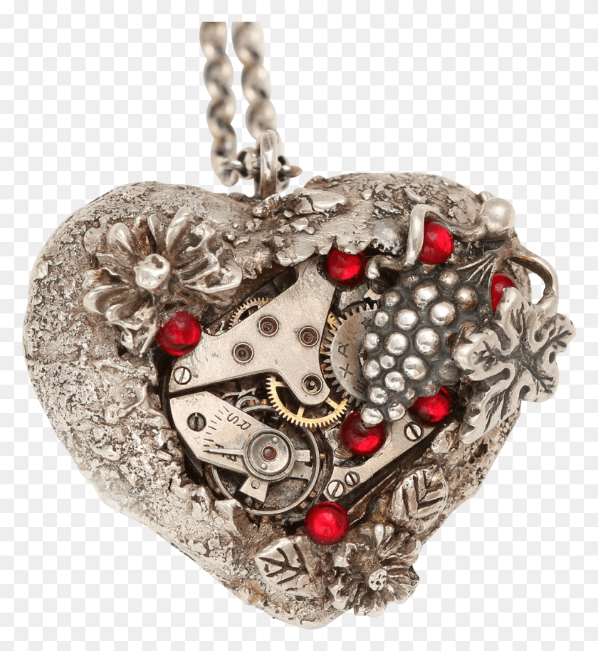 1155x1266 Fine Silver Necklace Heart Necklace Steampunk Heart Locket, Accessories, Accessory, Jewelry Descargar Hd Png