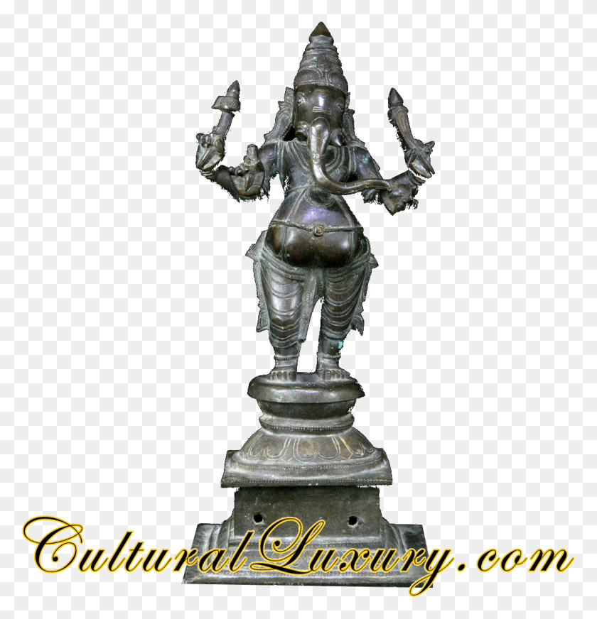 1114x1160 Finely Cast Indian Bronze Statue Of Ganesha 17th To Bronze Sculpture, Figurine, Cross HD PNG Download