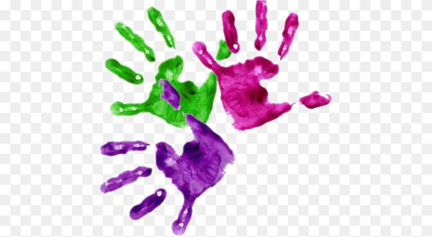 501x462 Finger Painting Painted Hands Transparent, Purple, Plant, Stain PNG