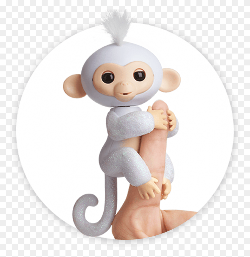 875x902 Fingerlings Monkey Glitter Sugar Fingerlings White Glitter Monkey, Doll, Toy HD PNG Download