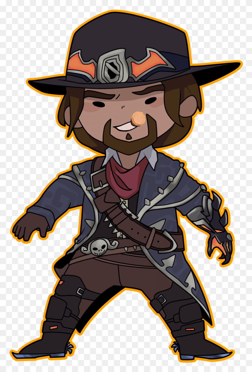 819x1239 Finished Up My Boi Mccree Now Available In My Etsy Van Helsing Mccree Art, Fireman, Person, Human HD PNG Download