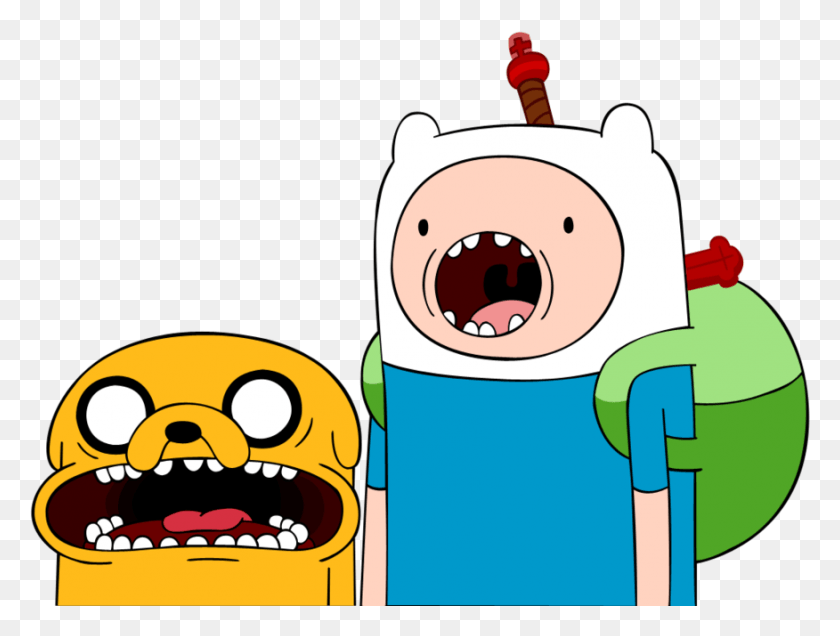 876x647 Finn And Jake Shocked By 100latino Adventure Time Finn And Jake, Label, Text, Outdoors HD PNG Download