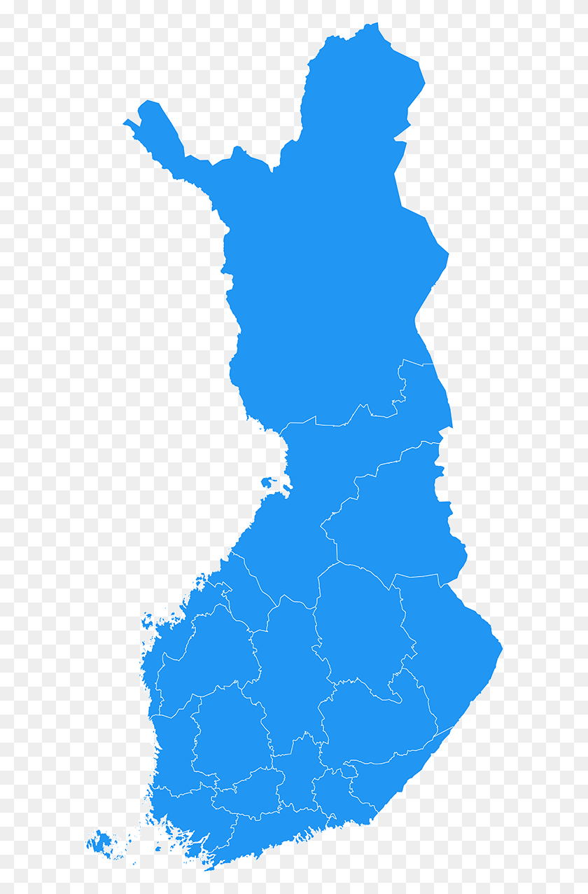 600x1216 Descargar Png / Mapa De Finlandia Png