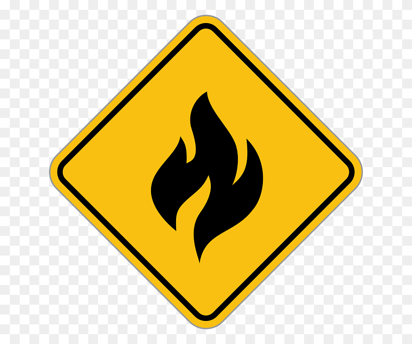 640x640 Fire Alert Sign Clip Art Lane Merge Sign, Symbol, Road Sign, Stopsign HD PNG Download
