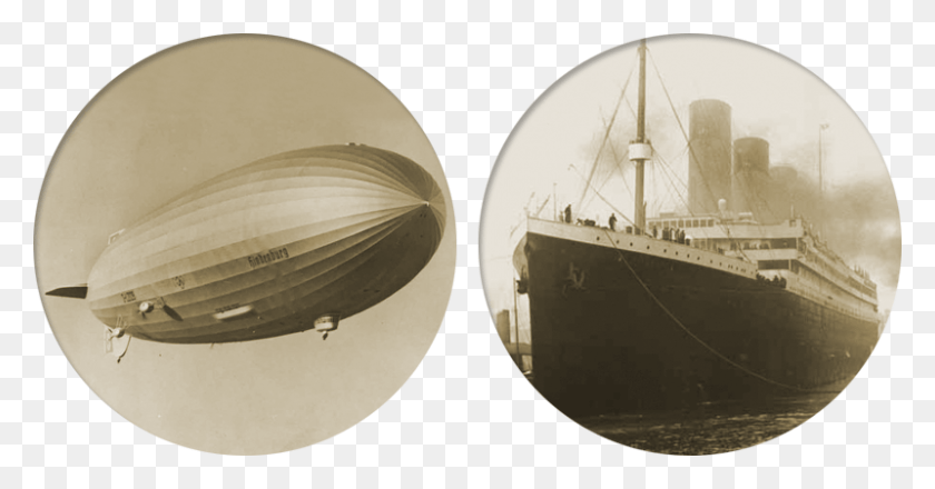 800x390 Fire Amp Ice Hindenburg And Titanic, Boat, Vehicle, Transportation HD PNG Download
