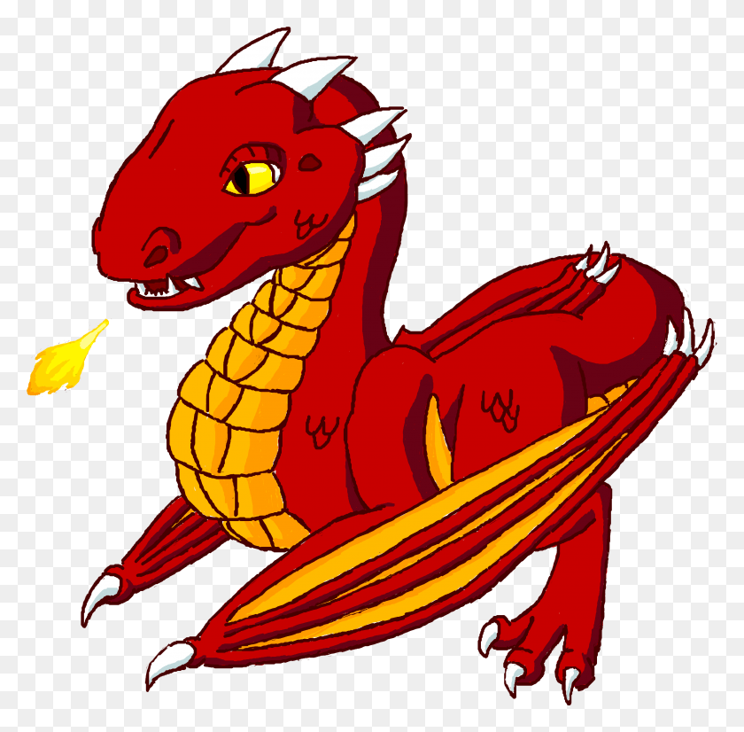 3356x3300 Fire Baby Fire Wyvern, Dragon, Banana, Fruit HD PNG Download