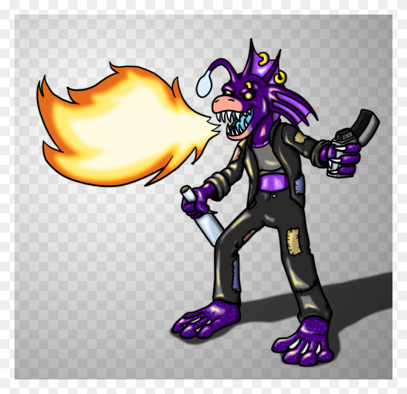 892x862 Fire Breathing Anglerfish By Hunterbahamut Fur Affinity Cartoon, Toy, Flame, Light HD PNG Download