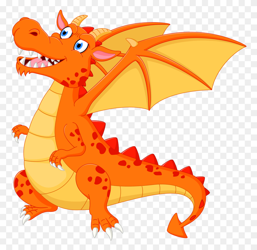 773x758 Fire Breathing Illustration Cartoon, Dragon HD PNG Download