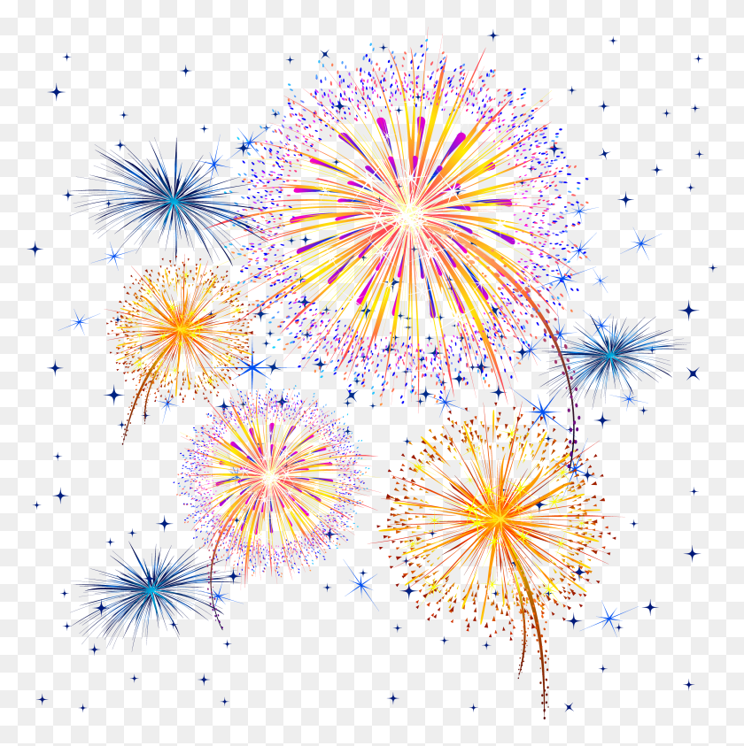 3519x3534 Fire Crackers Show Transparent Background Fireworks Clipart, Nature, Outdoors, Night HD PNG Download