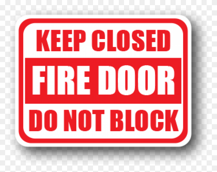 895x695 Fire Door Do Not Block Rectangular Safety Sign Graphic Design, Text, Symbol, Label HD PNG Download