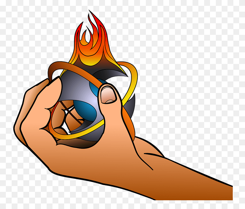 756x659 Fire Drawing Mano Con Fuego Dibujo, Hand, Arm, Wrist HD PNG Download